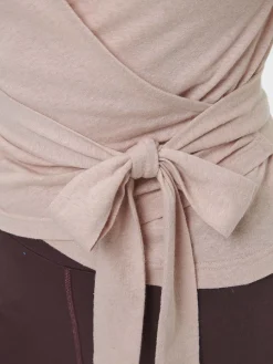 Langarm-Wickelshirt aus Bio Baumwolle/Hanf(camelie, 42)