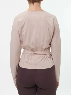 Langarm-Wickelshirt aus Bio Baumwolle/Hanf(camelie, 42)