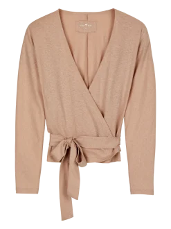 Langarm-Wickelshirt aus Bio Baumwolle/Hanf(camelie, 42)