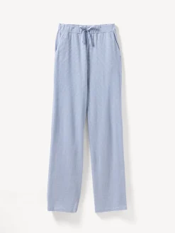 Lange Schlafhose aus Bio-Baumwolle(meerblau/weiß, XS)