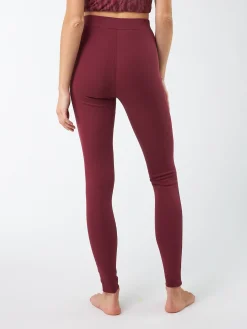 Legging aus Bio Baumwolle(weinrot, 36)