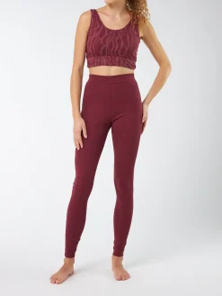 Legging aus Bio Baumwolle(weinrot, 36)