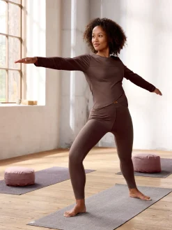 Legging aus Bio Baumwolle(weinrot, 36)