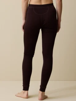 Leggings aus Bio Wolle(aubergine, XS)