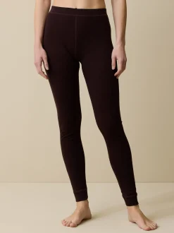 Leggings aus Bio Wolle(aubergine, XS)