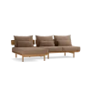 Loungesofa Lana(Wollstoff Stavang haselnuss, Buche, 260 x 160 cm mit Liegeteil links/re)