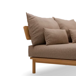Loungesofa Lana(Wollstoff Stavang haselnuss, Buche, 260 x 160 cm mit Liegeteil links/re)