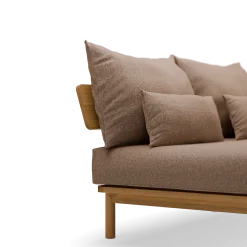Loungesofa Lana(Wollstoff Stavang haselnuss, Eiche, 260 x 160 cm mit Liegeteil links/re)