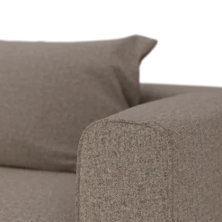 Lounge-Sofa Sereno mit Schlaffunktion, B 320,5 x T 180 cm(Wollstoff Tano natur, Buche, Liegeteil rechts)