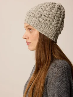 Mütze aus Alpakawolle(grau melange, one size)