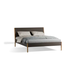 Polsterbett Almeno(Wollstoff Elverum Nougat, Eiche, 160 x 200 cm)
