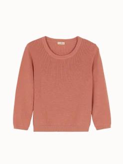 Pullover 3/4 Arm aus Bio Baumwolle(pfirsich, XS)