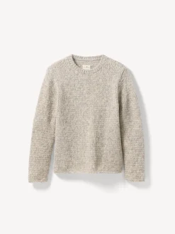 Pullover aus Alpaka und Bio Baumwolle(grau melange, L)