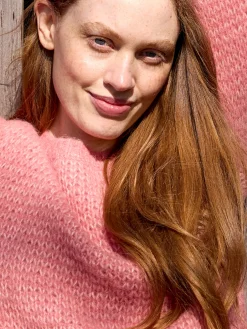 Pullover aus Alpaka und Bio Baumwolle(grau melange, L)