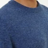Pullover aus Alpakawolle(blau melange, S)