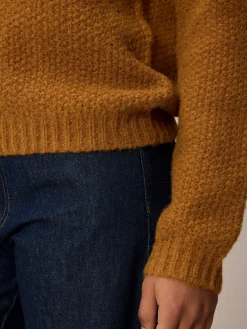 Pullover aus Alpakawolle(caramel, L)