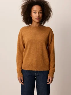 Pullover aus Alpakawolle(caramel, S)