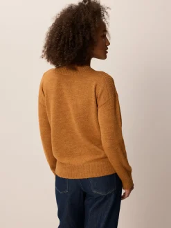 Pullover aus Alpakawolle(caramel, S)
