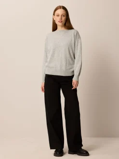 Pullover aus Alpakawolle(grau melange, XS)