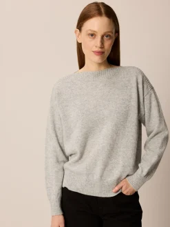 Pullover aus Alpakawolle(grau melange, XS)
