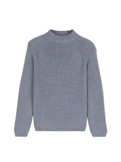Pullover aus Alpakawolle(lichtblau melange, S)