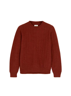 Pullover aus Alpakawolle(mahagoni, XS)