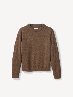 Pullover aus Alpakawolle(mokka melange, XS)
