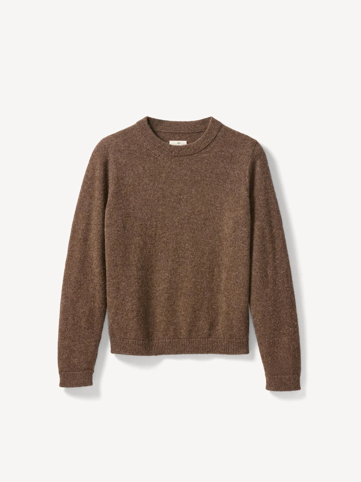 Pullover aus Alpakawolle(mokka melange, XS)
