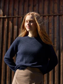 Pullover aus Alpakawolle(mokka melange, XS)