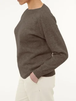 Pullover aus Alpakawolle(mokka, S)