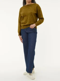 Pullover aus Alpakawolle(ocker gold, S)