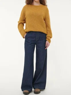 Pullover aus Alpakawolle und Bio-Baumwolle(dijon, XS)