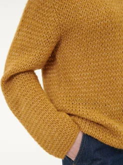 Pullover aus Alpakawolle und Bio-Baumwolle(dijon, L)