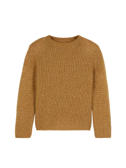 Pullover aus Alpakawolle und Bio-Baumwolle(dijon, L)