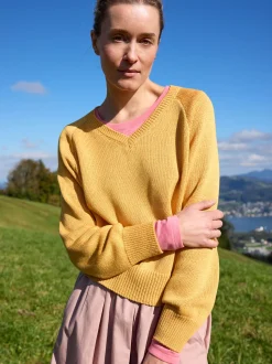 Pullover aus Bio-Baumwolle(honiggelb, XS)