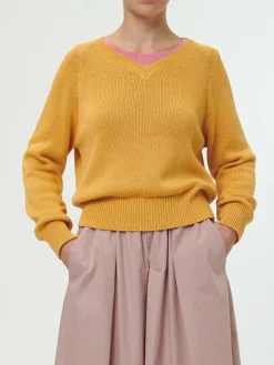 Pullover aus Bio-Baumwolle(honiggelb, XS)