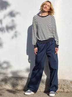 Pullover aus Bio-Baumwolle(navy/offwhite ringel, XS)