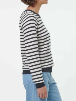 Pullover aus Bio-Baumwolle(navy/offwhite ringel, XS)