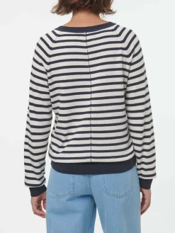 Pullover aus Bio-Baumwolle(navy/offwhite ringel, XS)