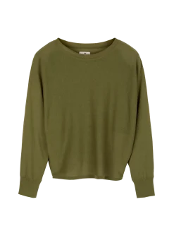Pullover aus Bio-Baumwolle(olivgrün, XS)