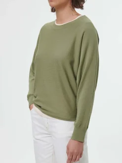 Pullover aus Bio-Baumwolle(olivgrün, XS)
