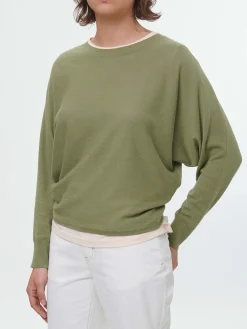 Pullover aus Bio-Baumwolle(olivgrün, XS)