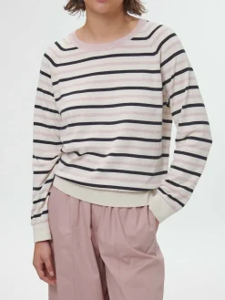 Pullover aus Bio-Baumwolle(rose/multistreif , XS)