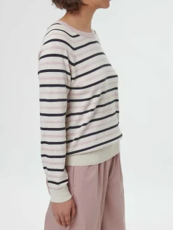 Pullover aus Bio-Baumwolle(rose/multistreif , XS)
