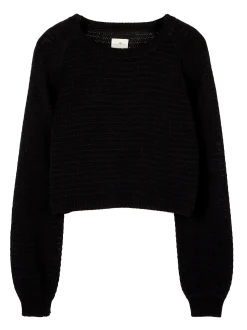 Pullover aus Bio-Baumwolle(schwarz, XS)