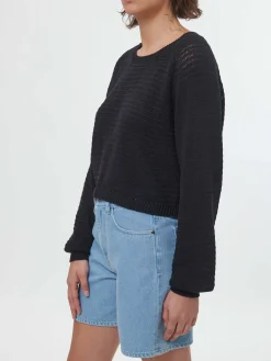 Pullover aus Bio-Baumwolle(schwarz, XS)