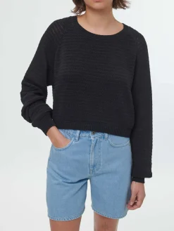 Pullover aus Bio-Baumwolle(schwarz, XS)