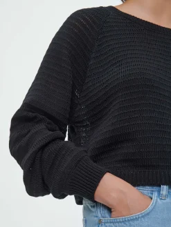 Pullover aus Bio-Baumwolle(schwarz, XS)