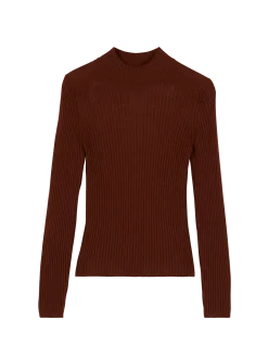 Pullover aus Bio-Baumwolle und Alpaka(mahagoni, XS)