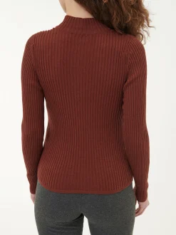 Pullover aus Bio-Baumwolle und Alpaka(mahagoni, XS)